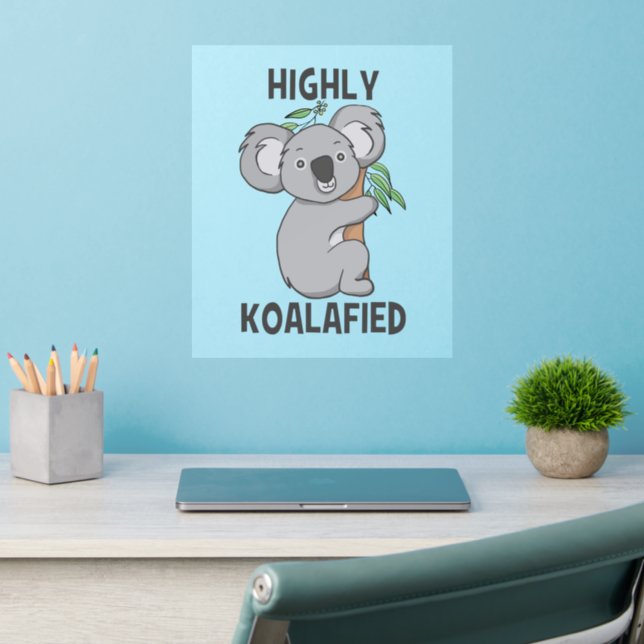 Highly Koalafied Koala Wall Decal (Home Office 2)