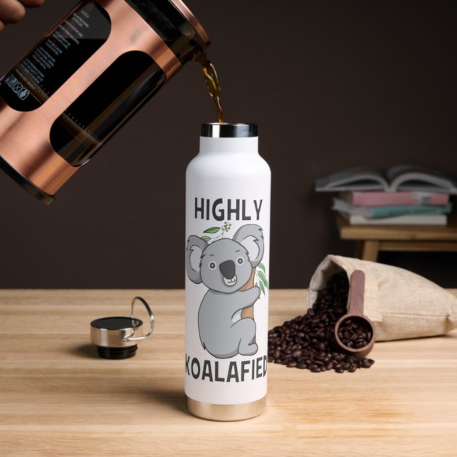 Highly Koalafied Koala Water Bottle (Insitu (Coffee))