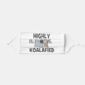 Highly Koalafied Koala | White Adult Cloth Face Mask (Front, Folded)