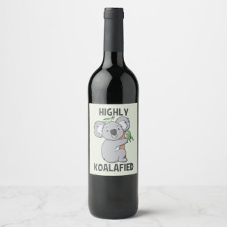 Highly Koalafied Koala Wine Label