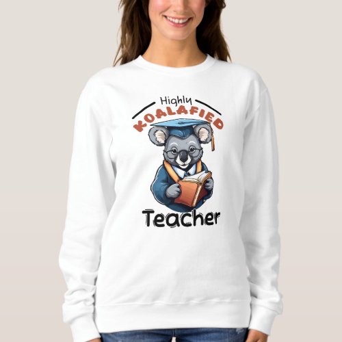 Highly koalafied teacher sweatshirt