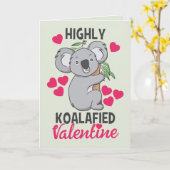 Highly Koalafied Valentine Card (Yellow Flower)