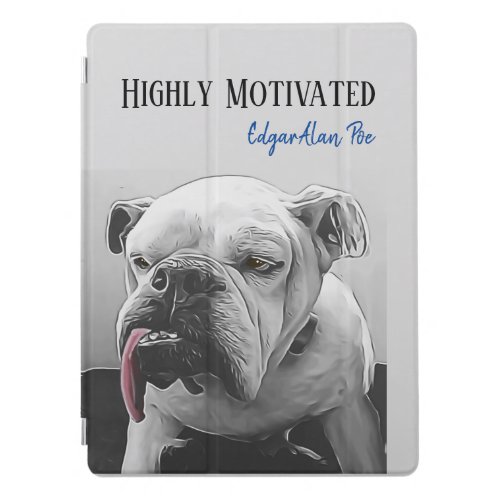 Highly Motivated Lazy Bulldog with tongue out iPad Pro Cover