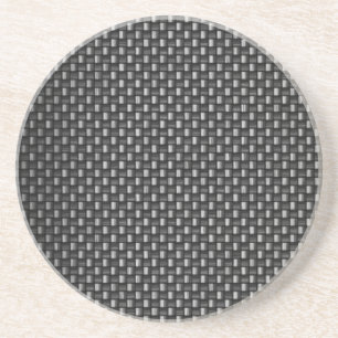 Highly Realistic Carbon Fiber Textured Drink Coaster