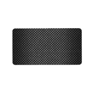 Highly Realistic Carbon Fiber Textured Label