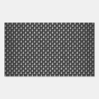 Highly Realistic Carbon Fiber Textured Rectangular Sticker