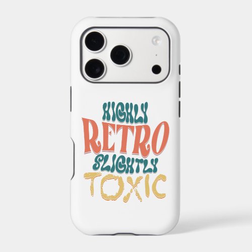 Highly Retro Slightly Toxic Vintage Typography iPhone 17 Pro Case