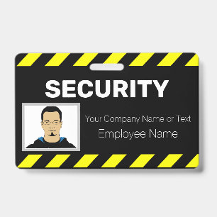 Highly Visible Custom Photo Security Guard ID Badge