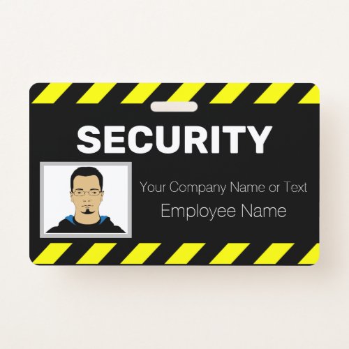 Highly Visible Custom Photo Security Guard ID Badge