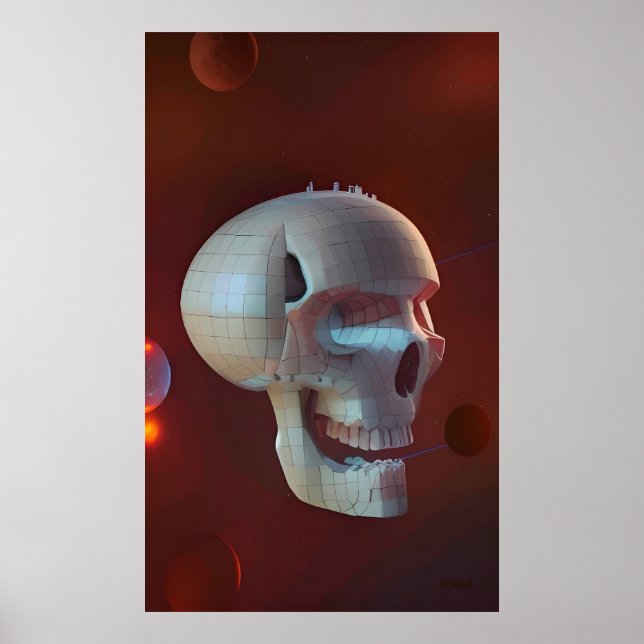 Highrise Living on Skull Asteroid 42-C Poster (Front)