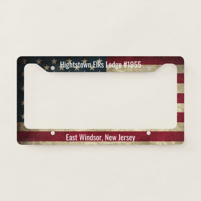 Hightstown Elks License Plate Frame (Front)