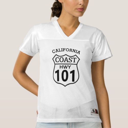 Highway 101 California Coast Womens Football Jersey