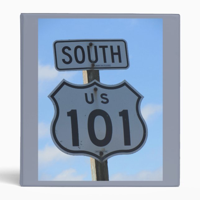 Highway 101 South 3 Ring Binder (Front)