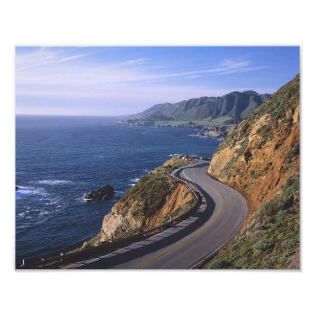 Highway 1 along the California Coast near Photo Print (Front)