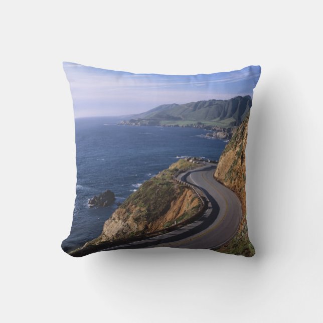 Highway 1 along the California Coast near Throw Pillow (Front)