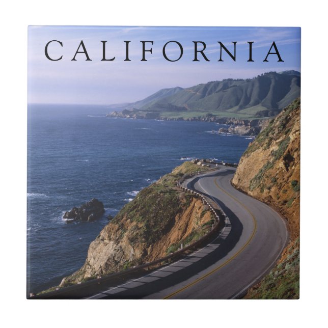 Highway 1 | Carmel California Ceramic Tile (Front)