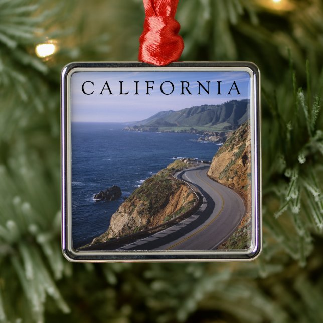 Highway 1 | Carmel California Metal Ornament (Tree)