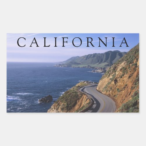Highway 1  Carmel California Rectangular Sticker