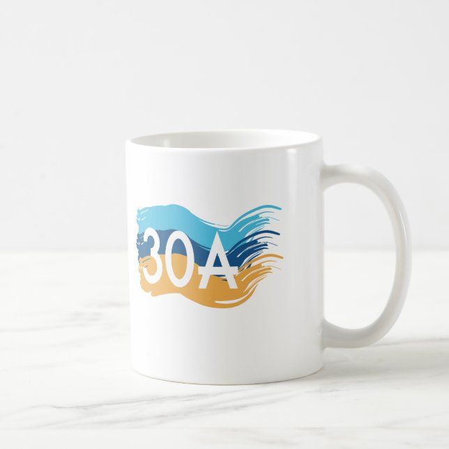 Highway 30A Florida Beach Swash Coffee Mug (Right)
