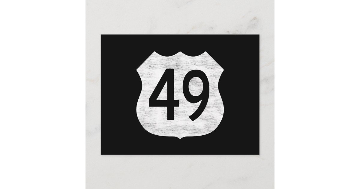 Highway 49 Route Sign Postcard Zazzle