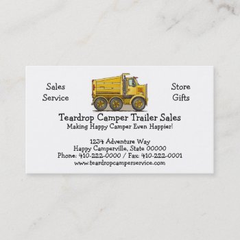 Highway Dump Truck Business Card by justconstruction at Zazzle