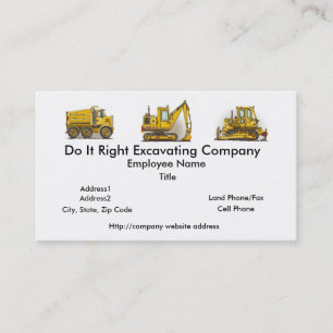 Highway Dump Truck Business Cards