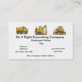 Highway Dump Truck Business Cards