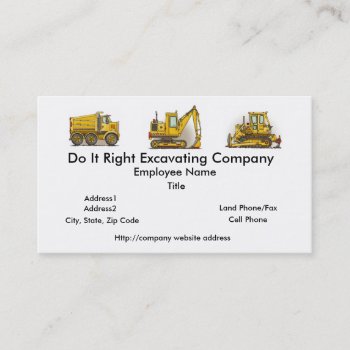 Highway Dump Truck Business Cards by justconstruction at Zazzle