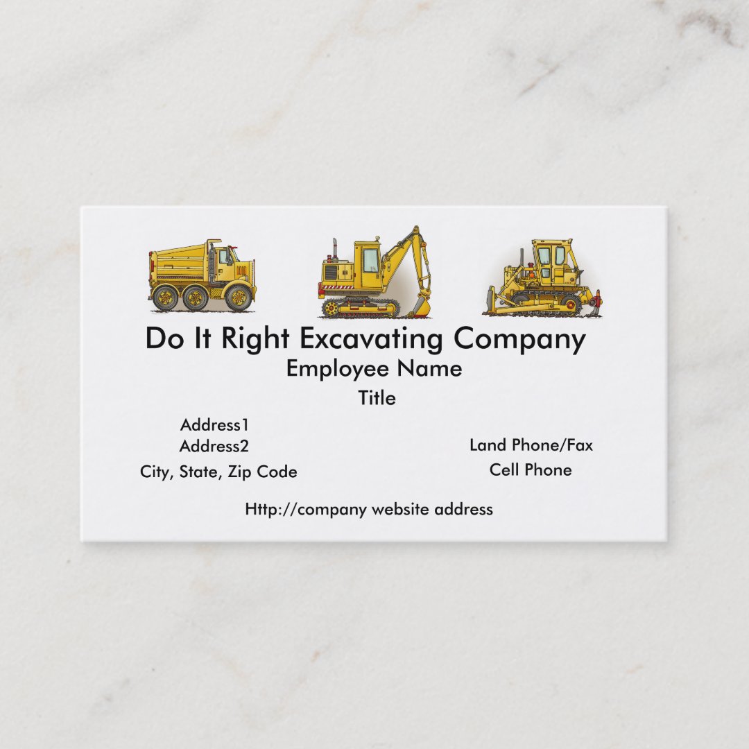 Highway Dump Truck Business Cards Zazzle