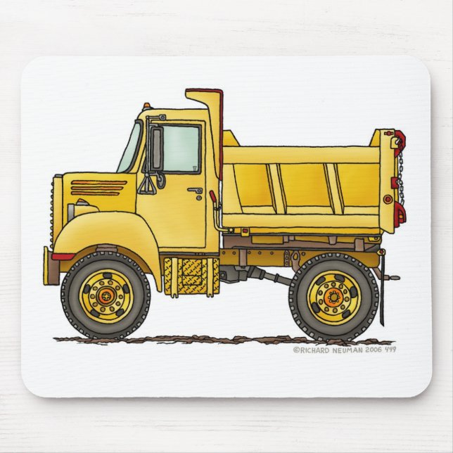 Highway Dump Truck Construction Mouse Pad (Front)