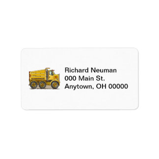 Highway Dump Truck Label