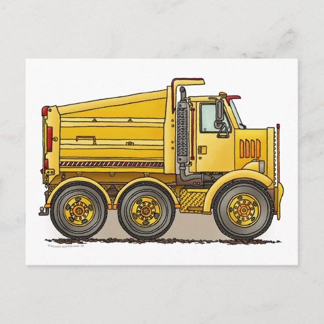 Highway Dump Truck Post Card (Front)
