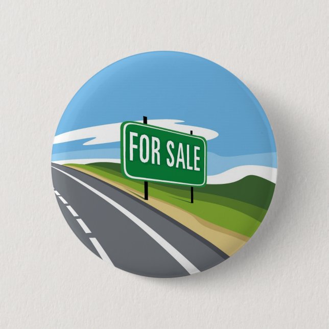 Highway for Sale Pinback Button (Front)