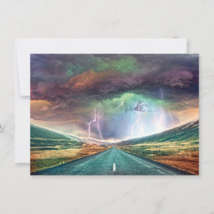 Highway Lightning Landscape