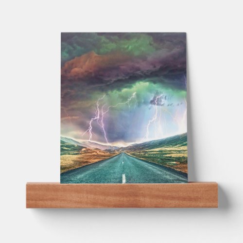 Highway Lightning Landscape Picture Ledge