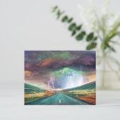 Highway Lightning Landscape Postcard (Standing Front)