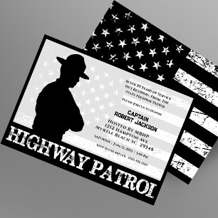 Highway Patrol Flag Retirement Party Invitation