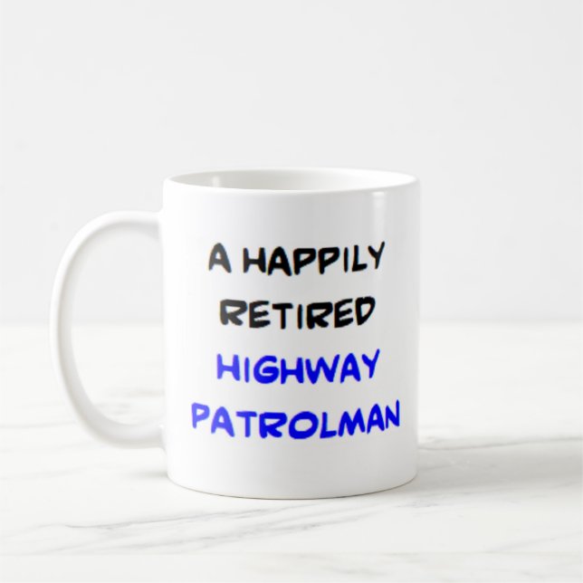 highway patrolman retired coffee mug (Left)