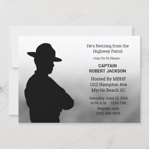Highway Patrolman Retirement Invitation