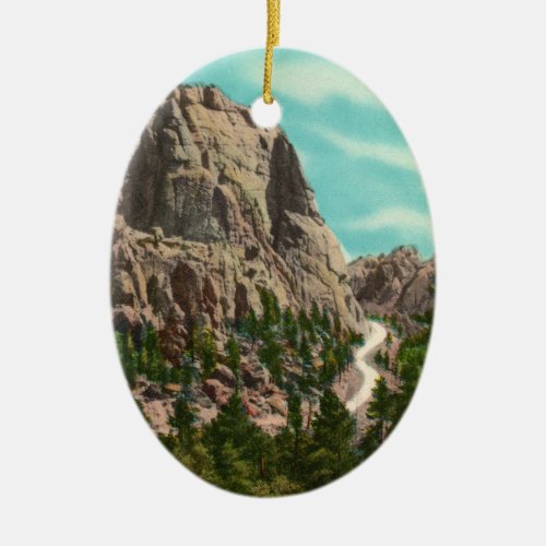 Highway to Mt Rushmore Ornament