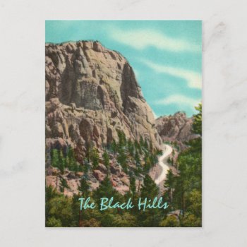 Highway To Mt. Rushmore Vintage Postcard by vintageamerican at Zazzle