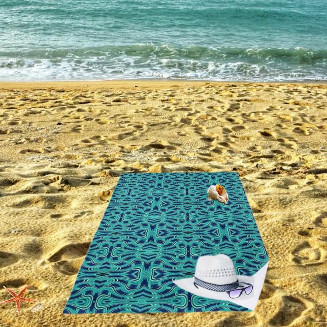 Highways II Beach Towel (Elaborate, geometric patterns, in your favorite shade of green!)