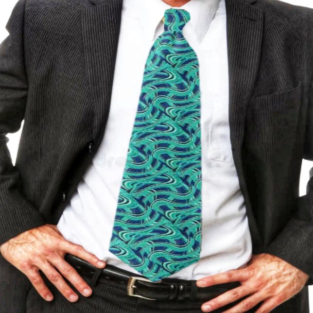 Highways  neck tie (This Highways Neck Tie design, makes a Bold, dramatic, statement!)