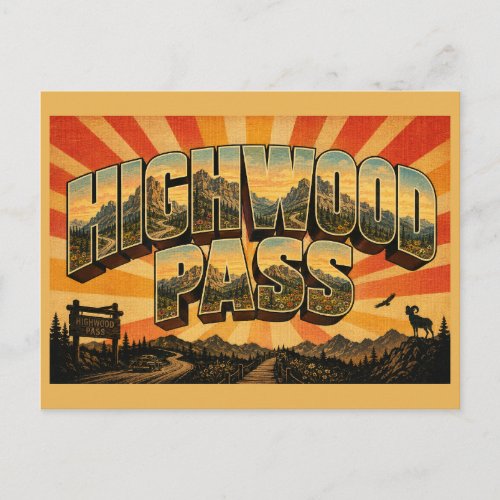Highwood Pass Alberta Alpine Meadows Peaks Art Postcard