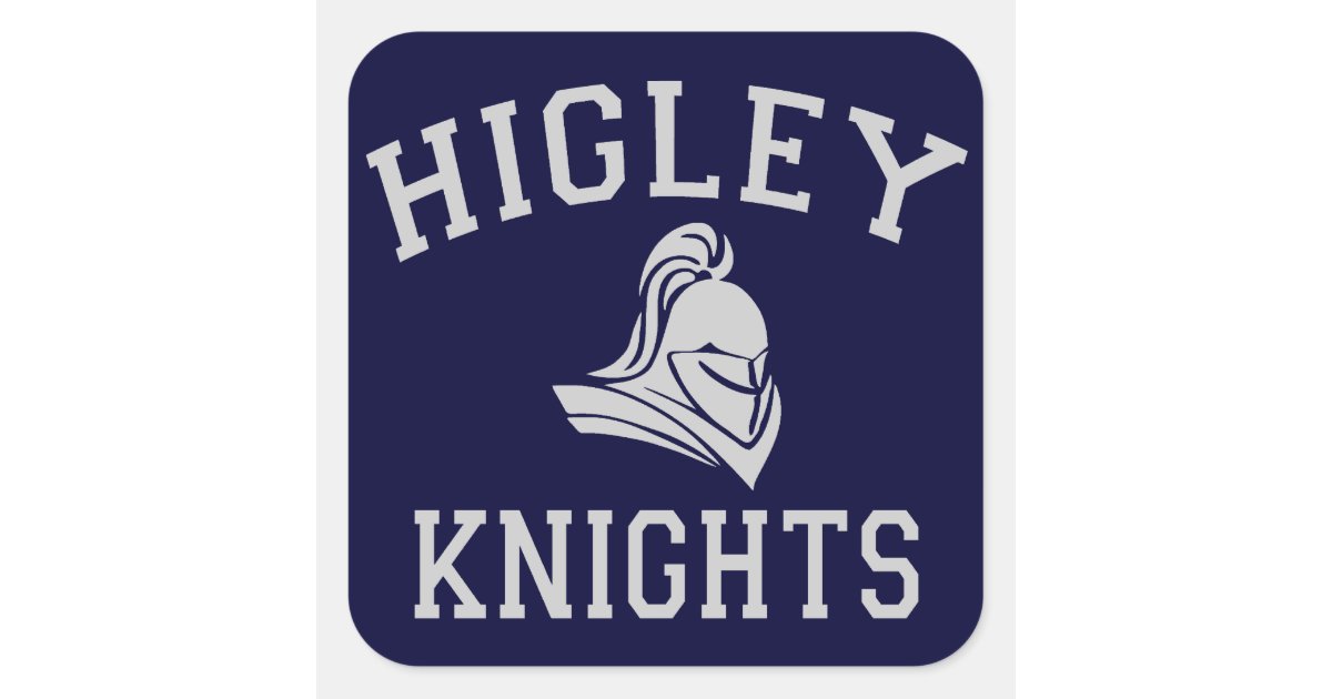 Higley Knights Square Sticker | Zazzle