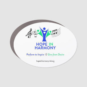 HiH Oval Car Magnet