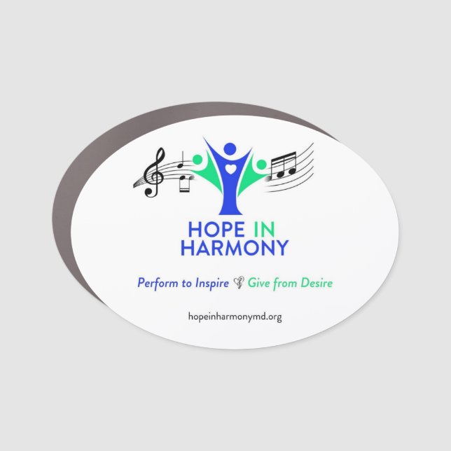 HiH Oval Car Magnet (Front)