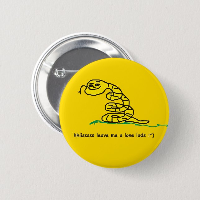 hiiis leave me a lone Gadsden flag parody meme Button (Front & Back)