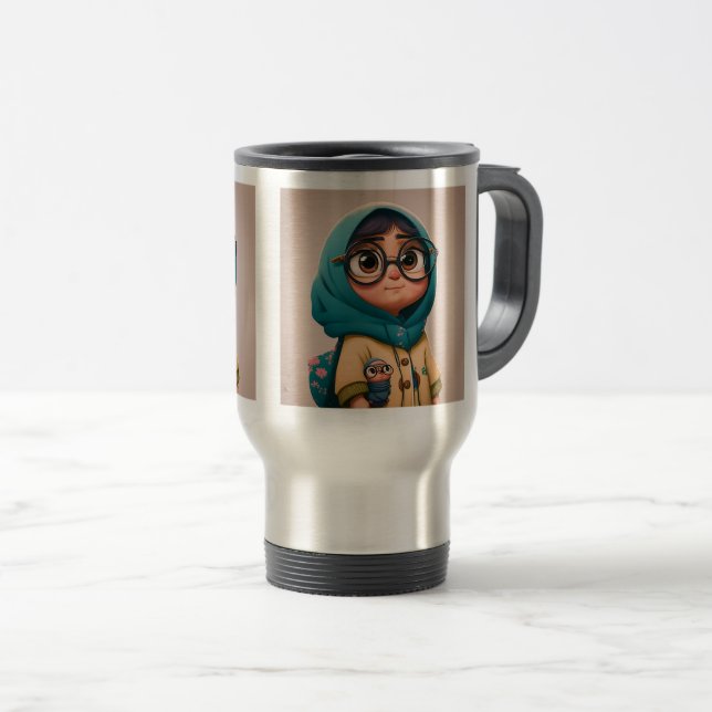 Hijab Girl Travel/Commuter Mug, 15 oz  Travel Mug (Front Right)