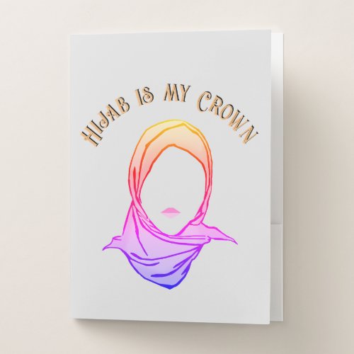 Hijab Is My Crown Colorful Folder